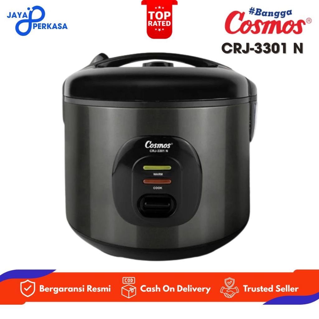 [COD READY] COSMOS RICE COOKER / MAGIC COM CRJ3301 N BLACK SERIES / CRJ 3301N BLACK/ CRJ-3301 NB