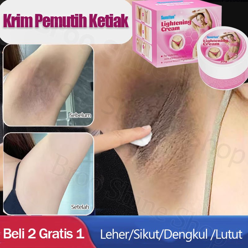 Krim Pemutih Badan Krim Pemutih Ketiak Dan Selangkangan Ampuh Memutihkan Leher Sikut Dengkul Dan Lut