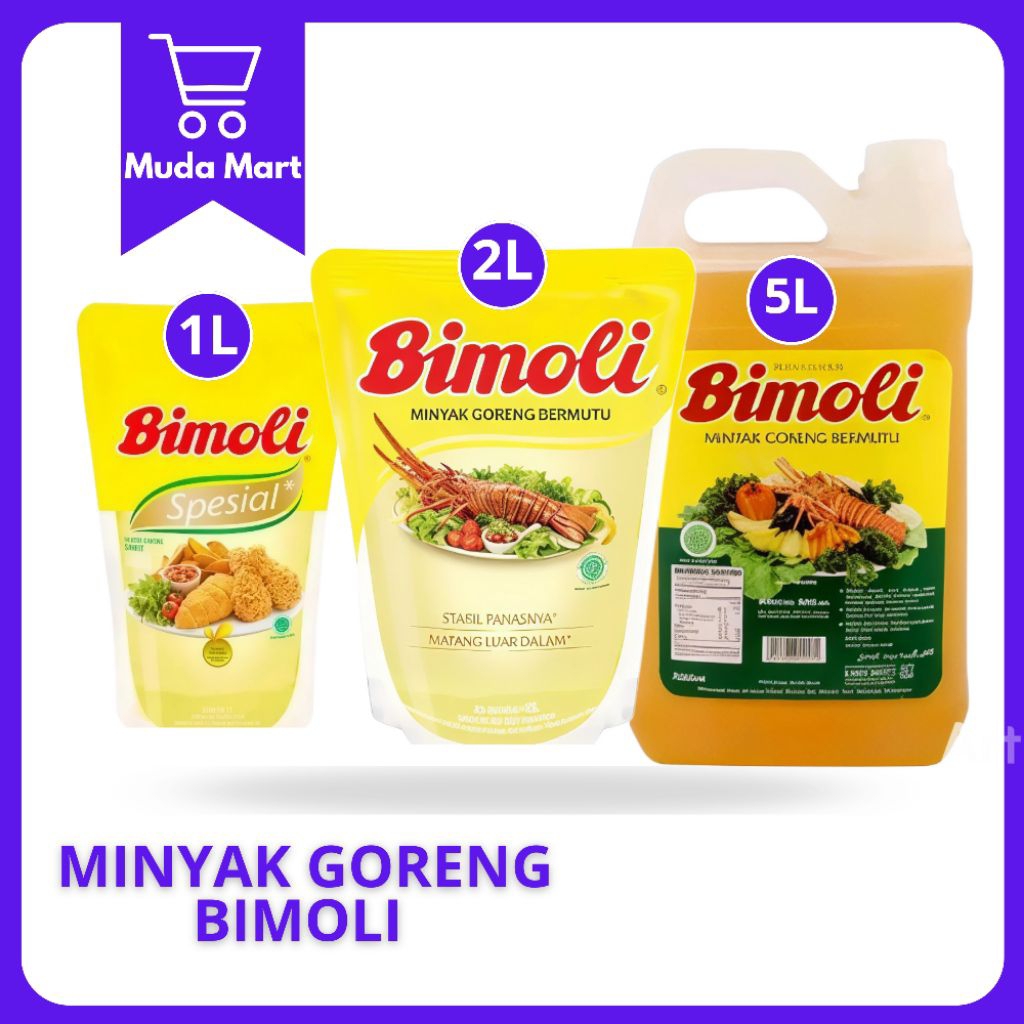 Minyak Goreng Bimoli Spesial 5, 2 Dan 1 Liter - Omega 6 & 9, Vitamin E, Pro Vitamin A