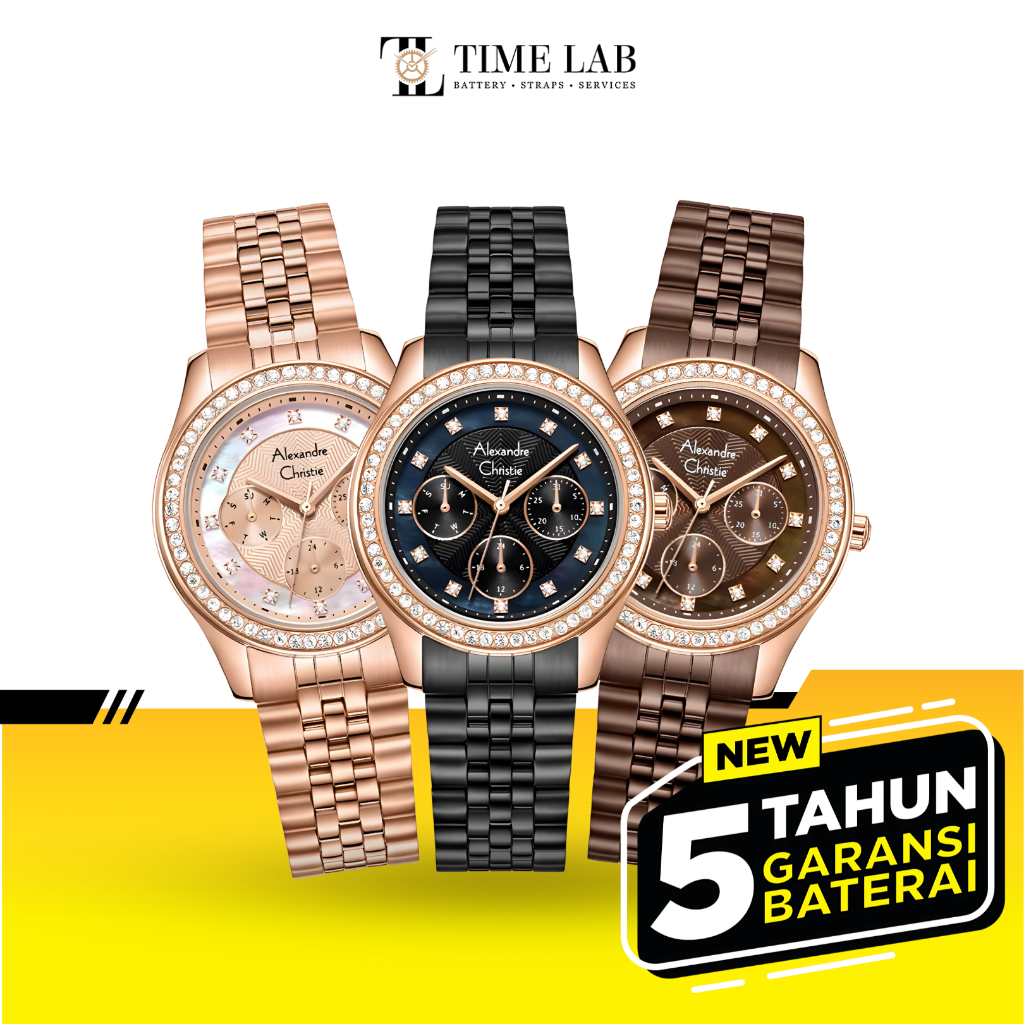 JAM TANGAN WANITA ALEXANDRE CHRISTIE AC2496 / AC 2496 BF STAINLESS STEEL ORIGINAL GARANSI RESMI