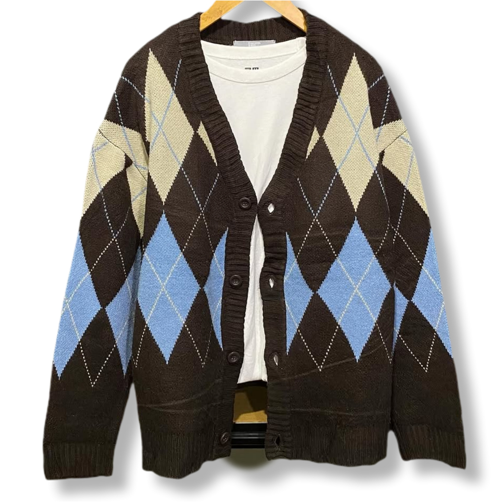 8SECONDS ARGYLE MOTIVE KNITWEAR SWEATER | RAJUT | OUTERWEAR | XSTOB