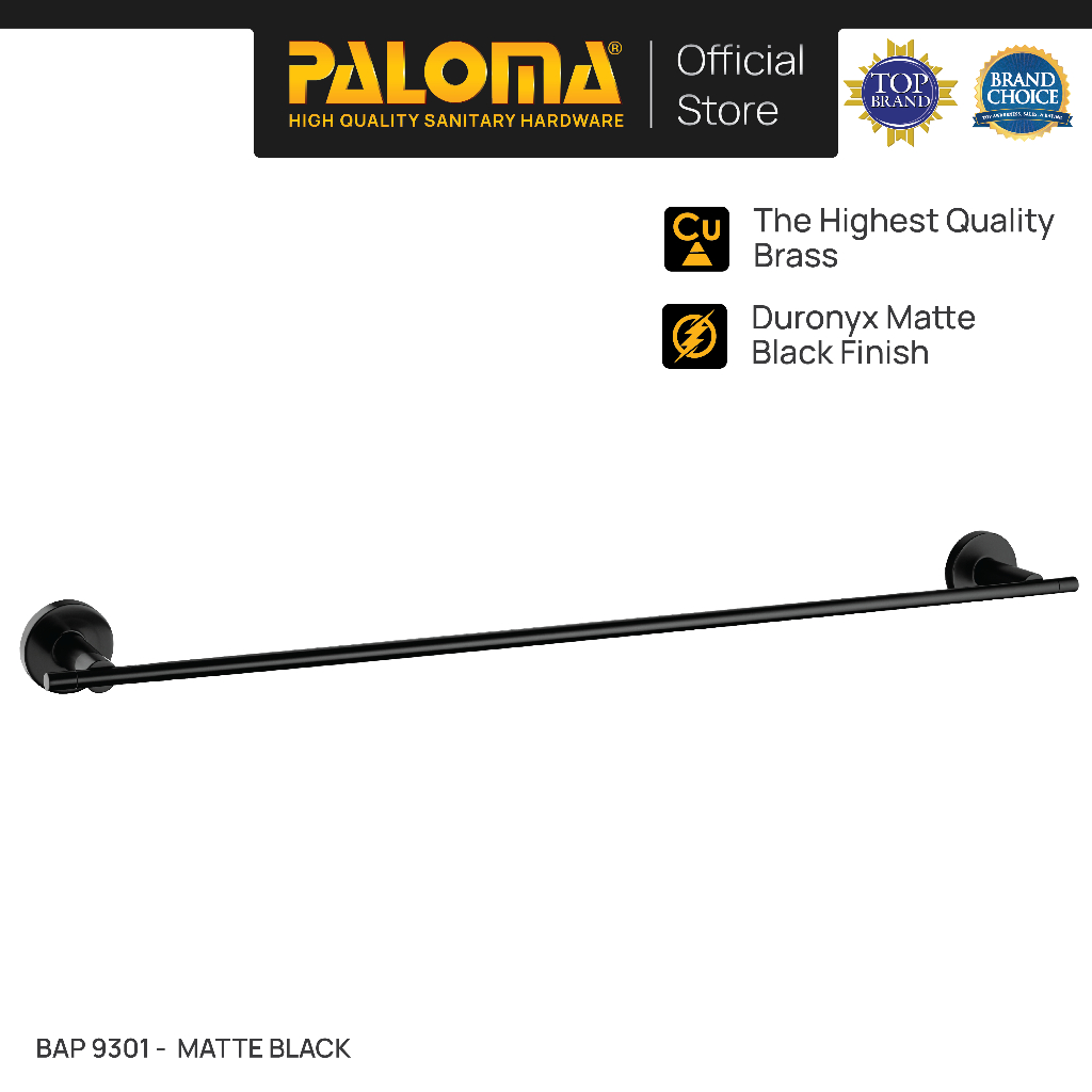 PALOMA BAP 9301 Rak Handuk Baju Gantungan Hanger Wall Dinding Kamar Mandi Brass Kuningan Stainless S