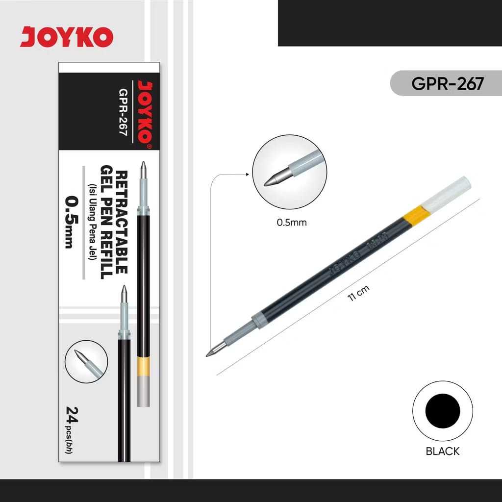 Joyko Refill Pulpen/Isi Pen Gel Cetek GPR GP - 267 | @ 1 Pcs