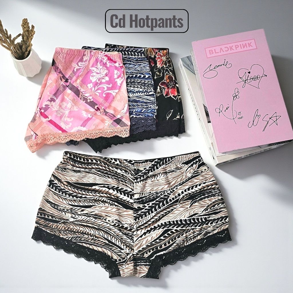 KHEIRA Hotpants Paket 6 & 3 Pcs Celana Dalam Wanita Motif Bunga Jumbo Grosir CD Murah Pengiriman Ran