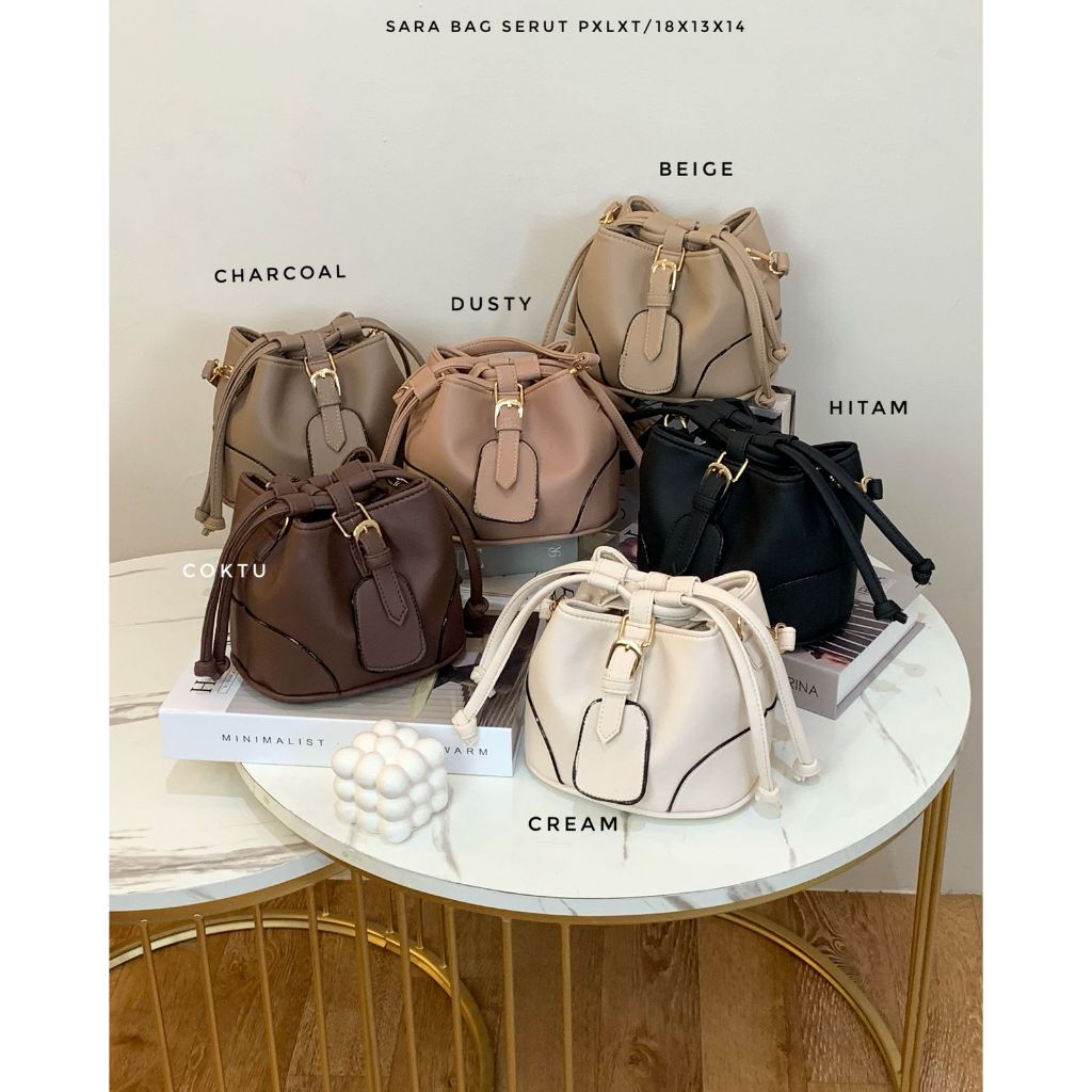 Dearofashion Tas Tangan Sara Serut Tas Selempang Wanita Tas Kado Cewek