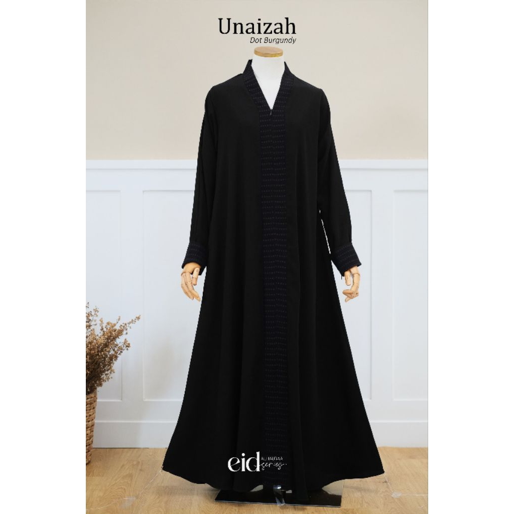 Gamis Unaizah Jetblack (Burgundy) by Al Hauraa
