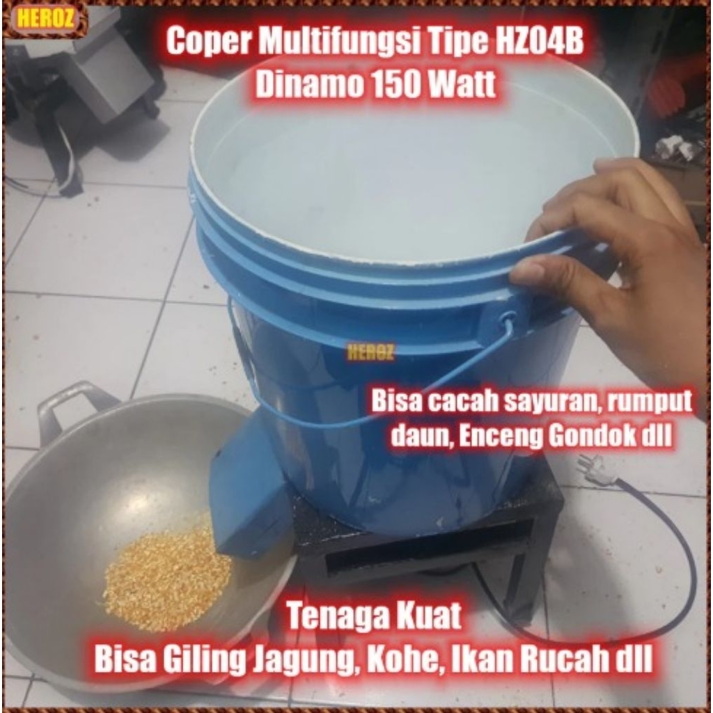 mesin Coper Pencacah Sayuran Rumput Daun Pakan Ternak Ayam Entok Multifungsi Giling Jagung Kohe 150 