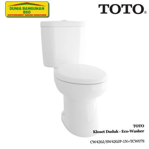 TOTO CW420J/SW420JP Single Flush Closet | Kloset Duduk Eco-Washer