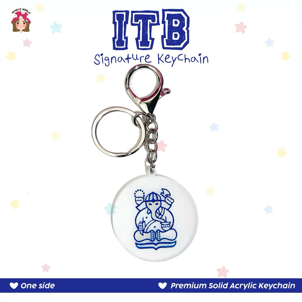 ITB Signature Keychain / Keychain University logo / Keychain Glitter