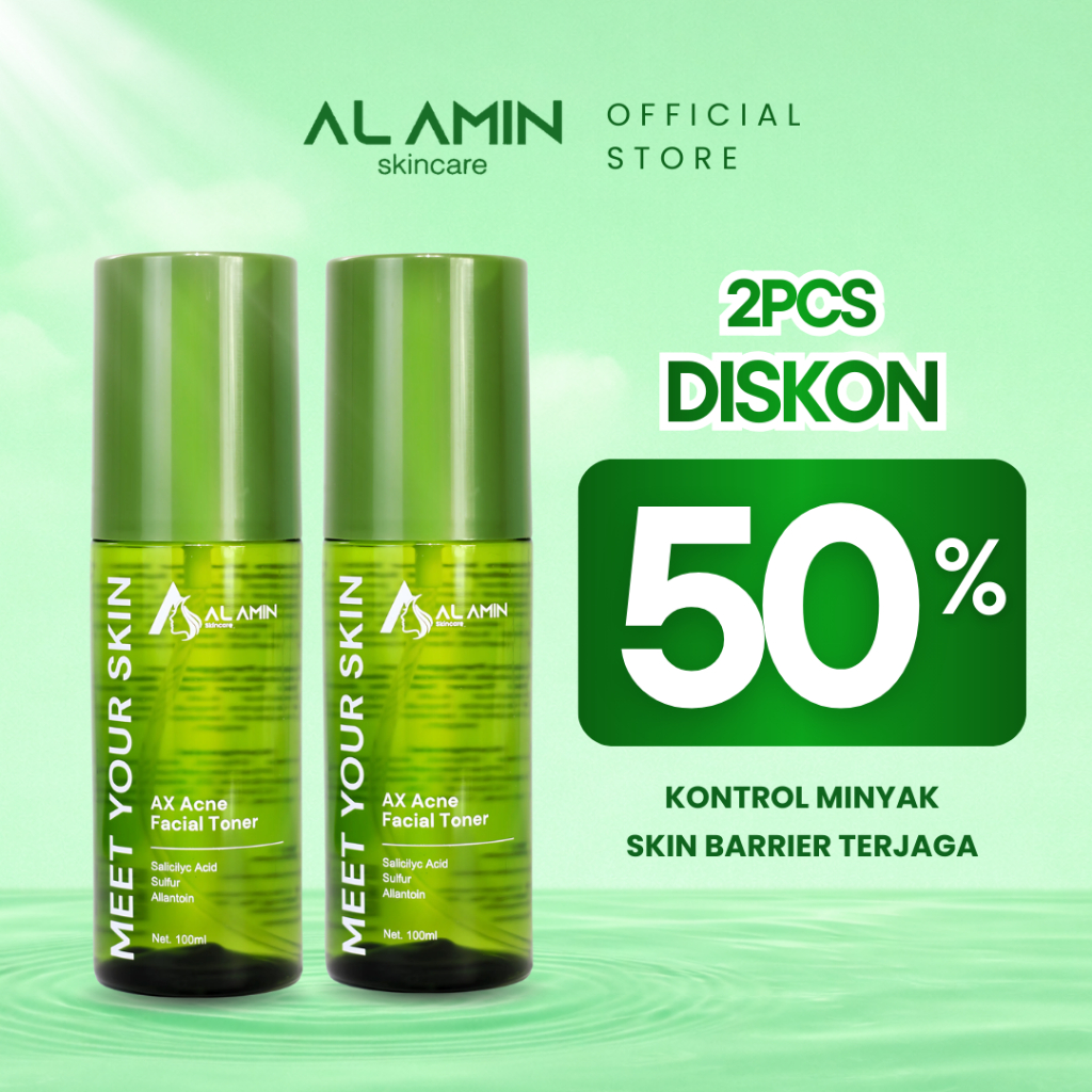 [BUNDLING] AX ACNE FACIAL WASH-TONER AL AMIN SKINCARE
