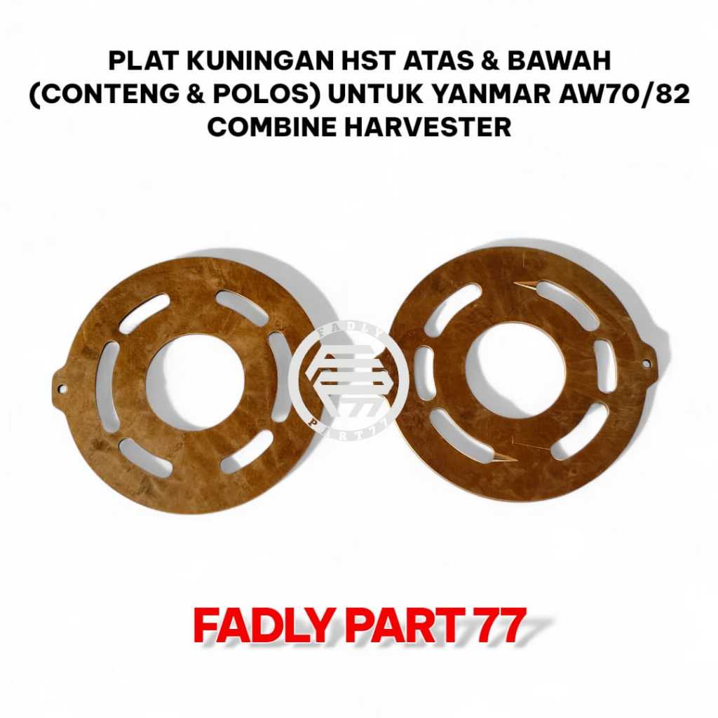 PLAT KUNINGAN HST ATAS & BAWAH (CONTENG & POLOS) UNTUK YANMAR AW70 JUMBO/82 COMBINE HARVESTER