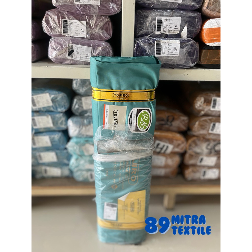 KAIN TOYOBO TOJIRO PREMIUM HIJAU TOSCA 1 ROLLAN/GULUNGAN ISI 40 YARD