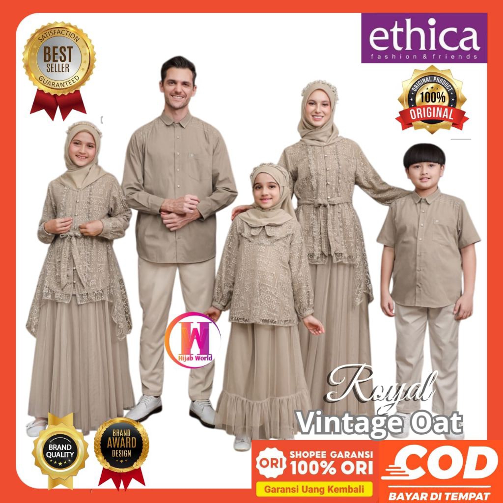 ETHICA Sarimbit 2026 Royal Vintage Oat Ethica Original Sarimbit Ethica 2026 - Sarimbit Lebaran 2026 