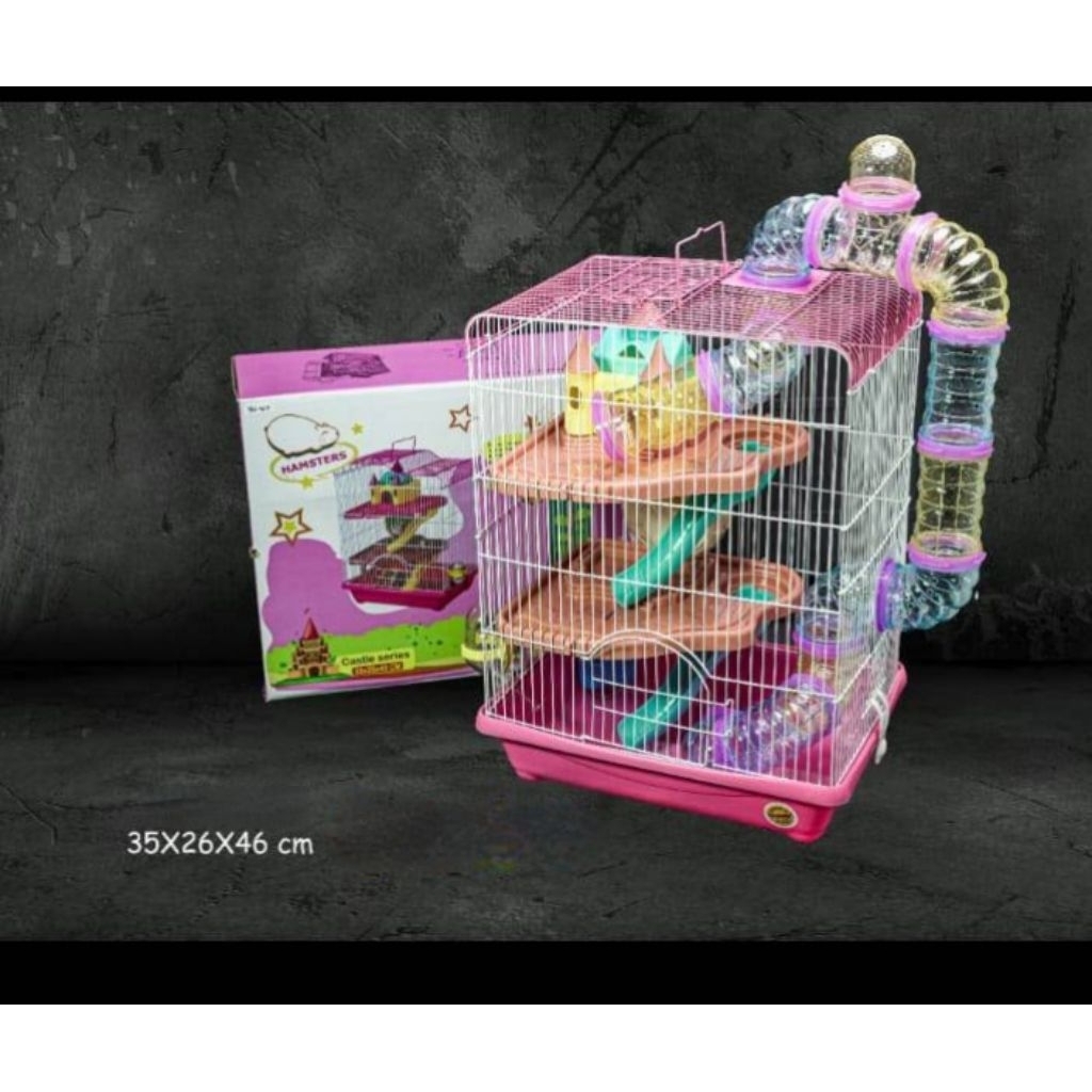Kandang Cinderella terowongan 307 tingkat 3 Hamster