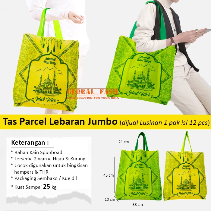 isi 12 Goodie bag idul fitri jumbo / Goodie bag lebaran sembako / tas souvenir hari raya idul fitri