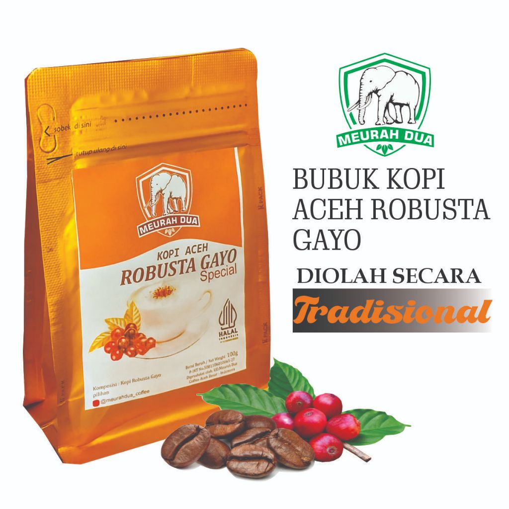 Bubuk Kopi Robusta Gayo 100g/Kopi Gayo Asli