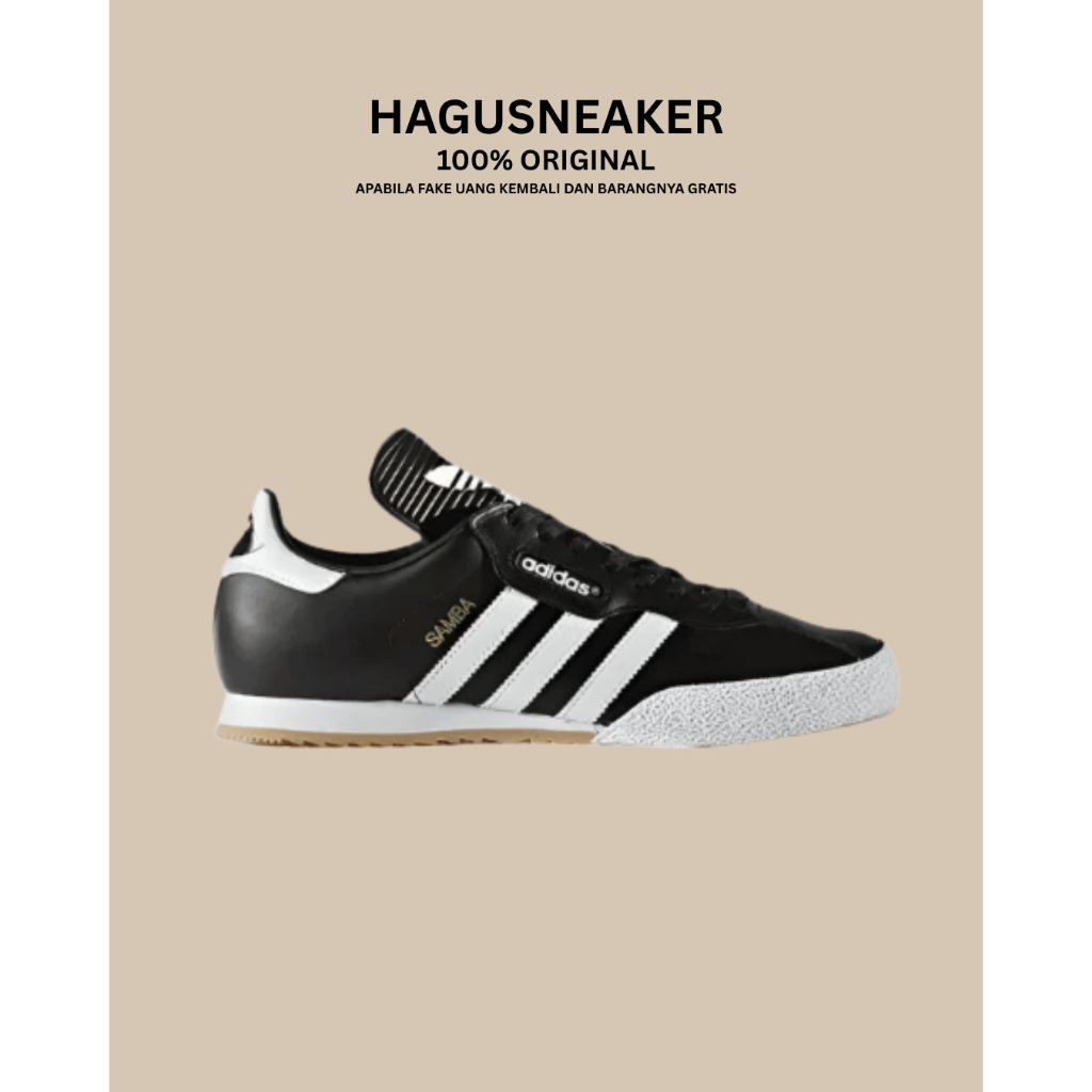 ADIDAS SAMBA SUPER [BLACK/WHITE] #019099 GARANSI 100% ORIGINAL