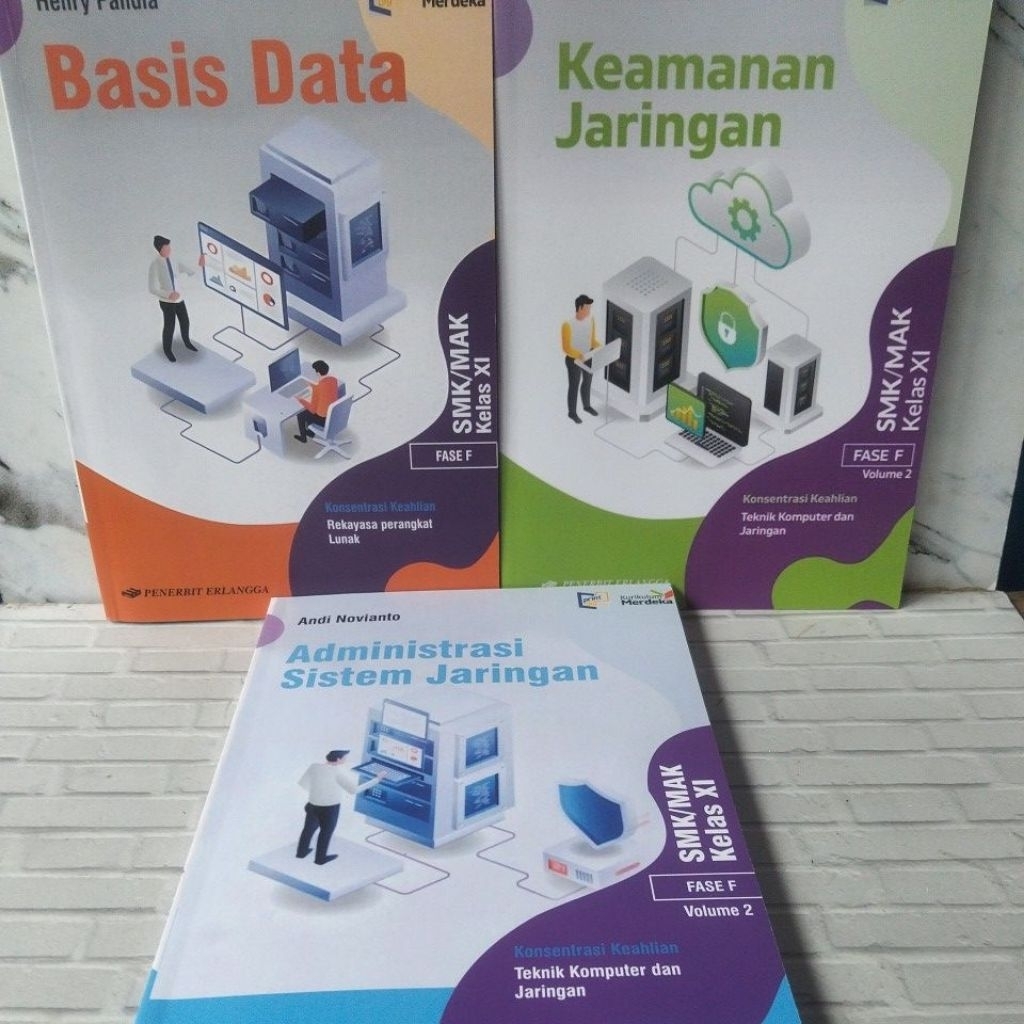 Buku baru pelajaran jaringan(basis data, keamanan jaringan, administrasi sistem jaringan) skelas 11 