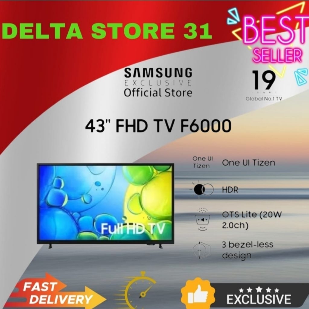 Samsung LED Smart TV 43 Inch UA43F6000F Full HD 43F6000