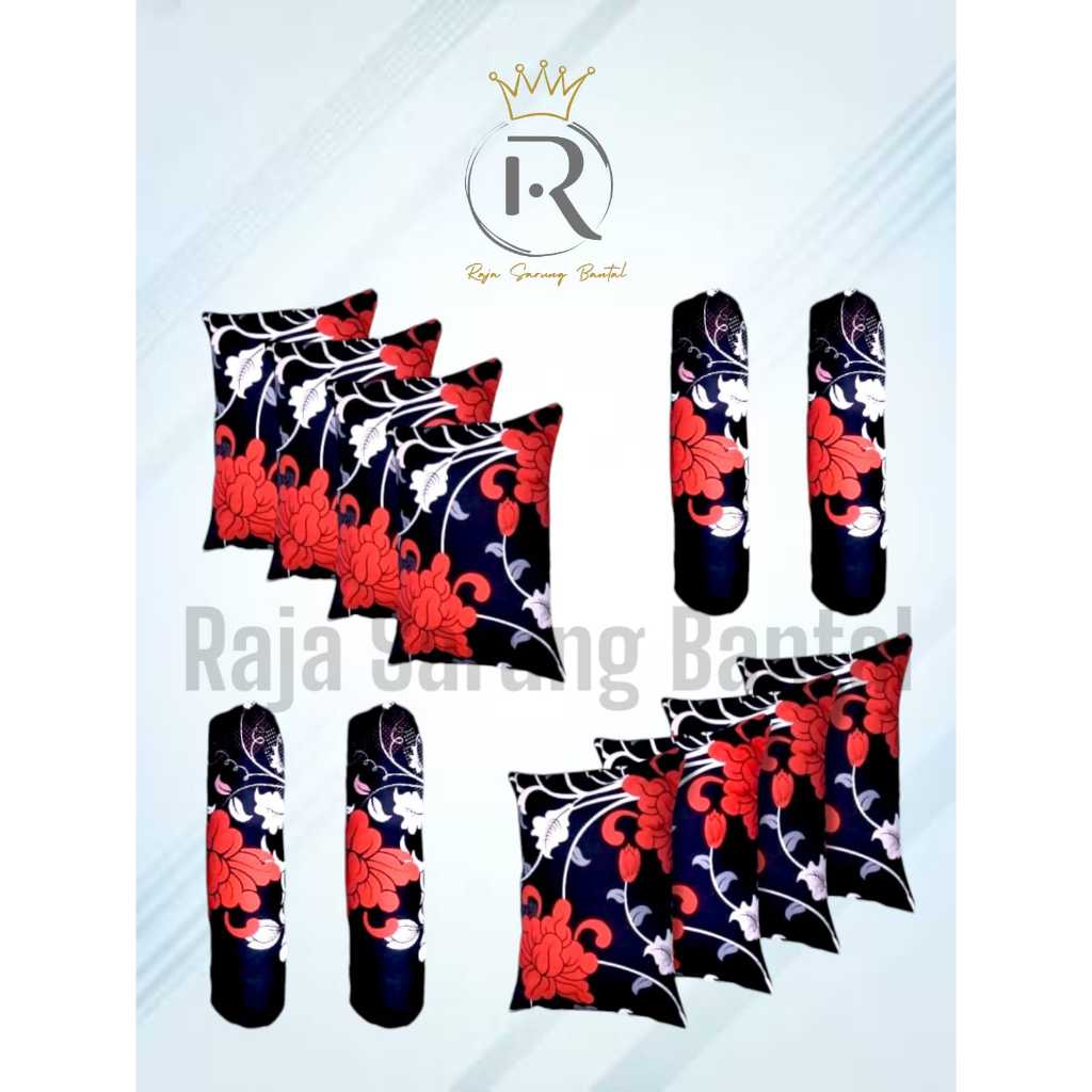 RJS - GROSIR 1 LUSIN Sarung Bantal 8 Sarung Guling 4 Bahan Katun Polymicro Halus Tidak Luntur