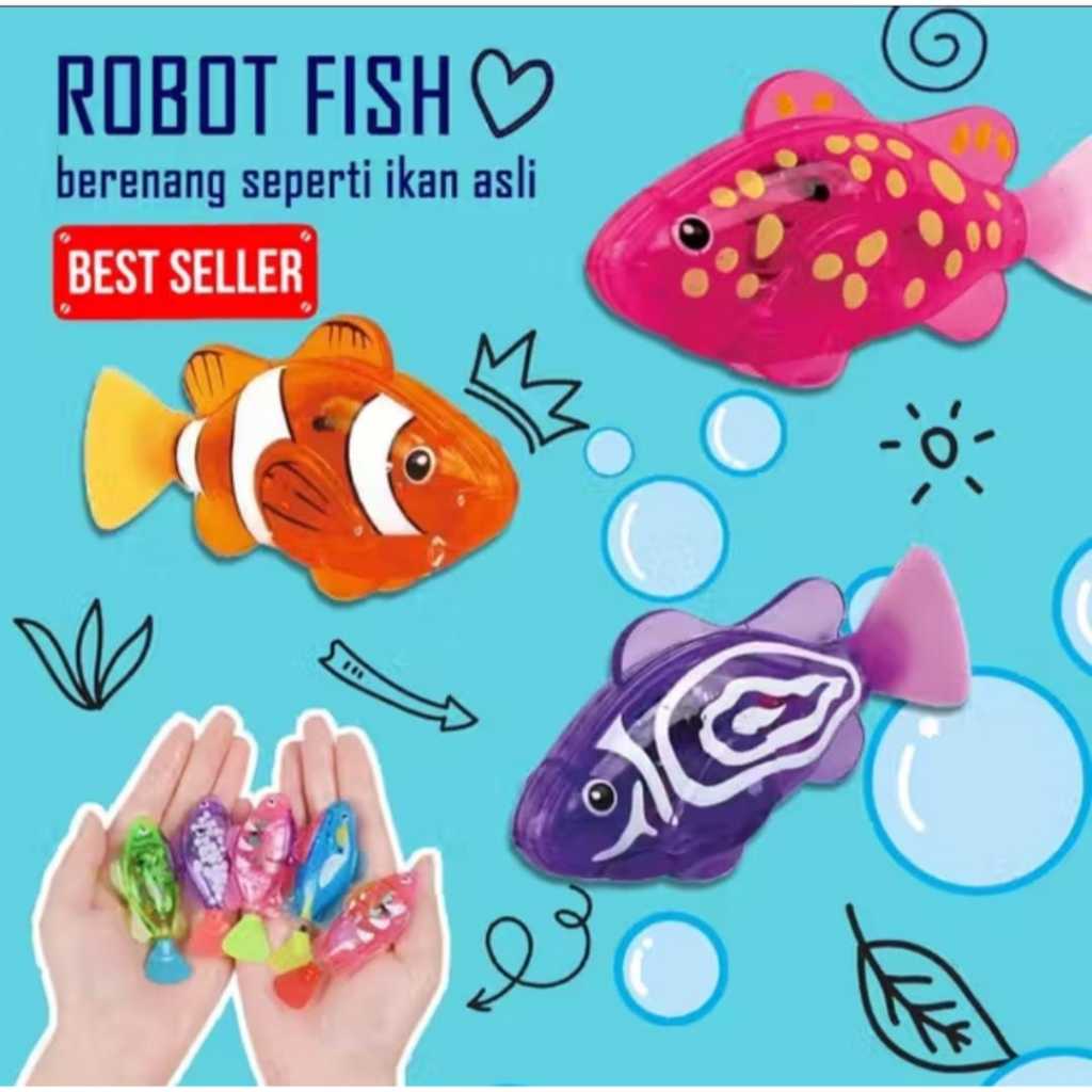 Robo fish hiasan aquarium mainan ikan bisa bergerak dalam air fish mainan robot ikan yang bisa beren