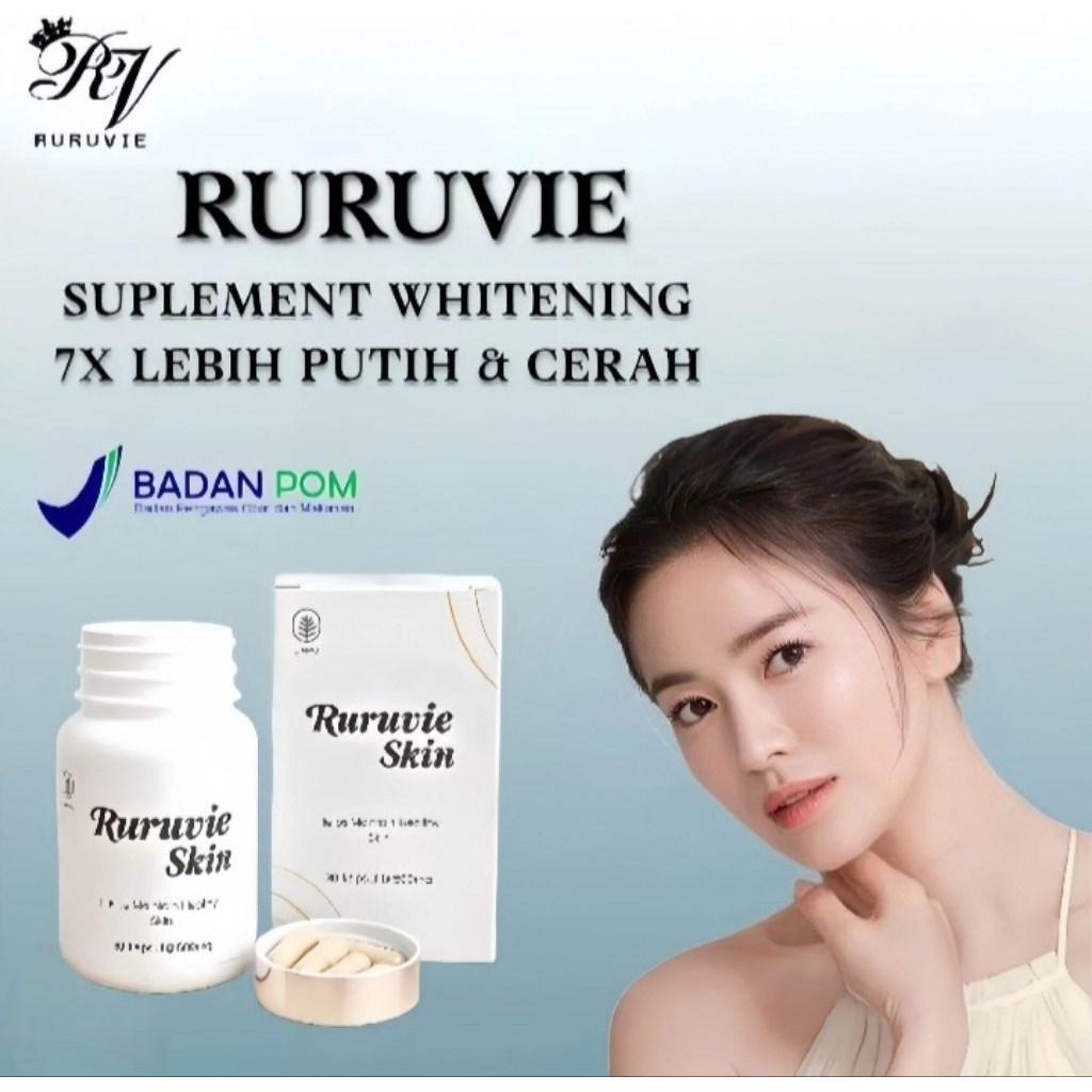 Ruruvie Skin Suplemen Pemutih Badan Ampuh Halal Bpom