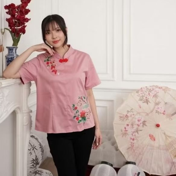 Mulan qipao Top // Atasan cheongsam wanita JUMBO