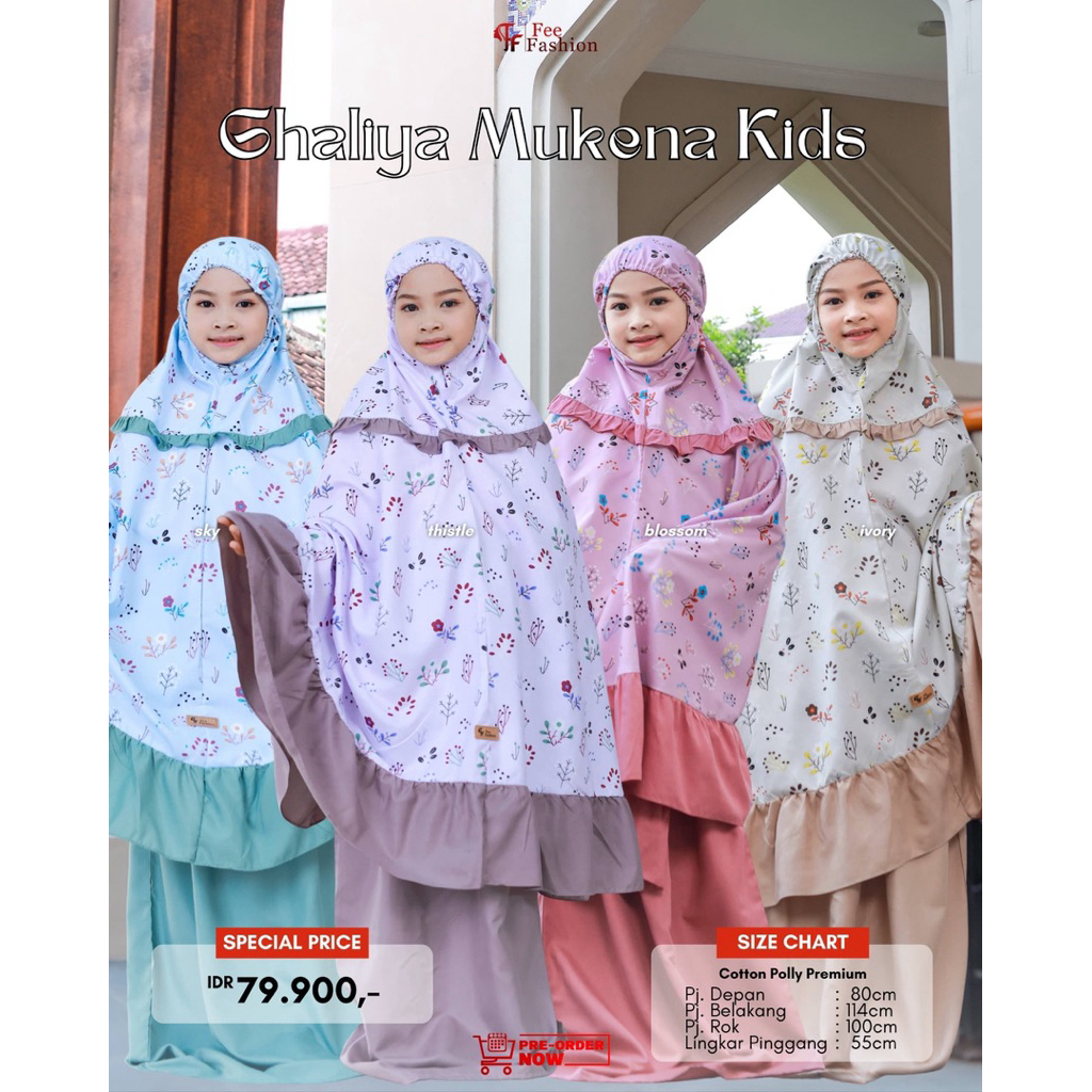 Fee Fashion - Mukena / Mukena Anak / Ghaliya Mukena Kids Fee Fashion