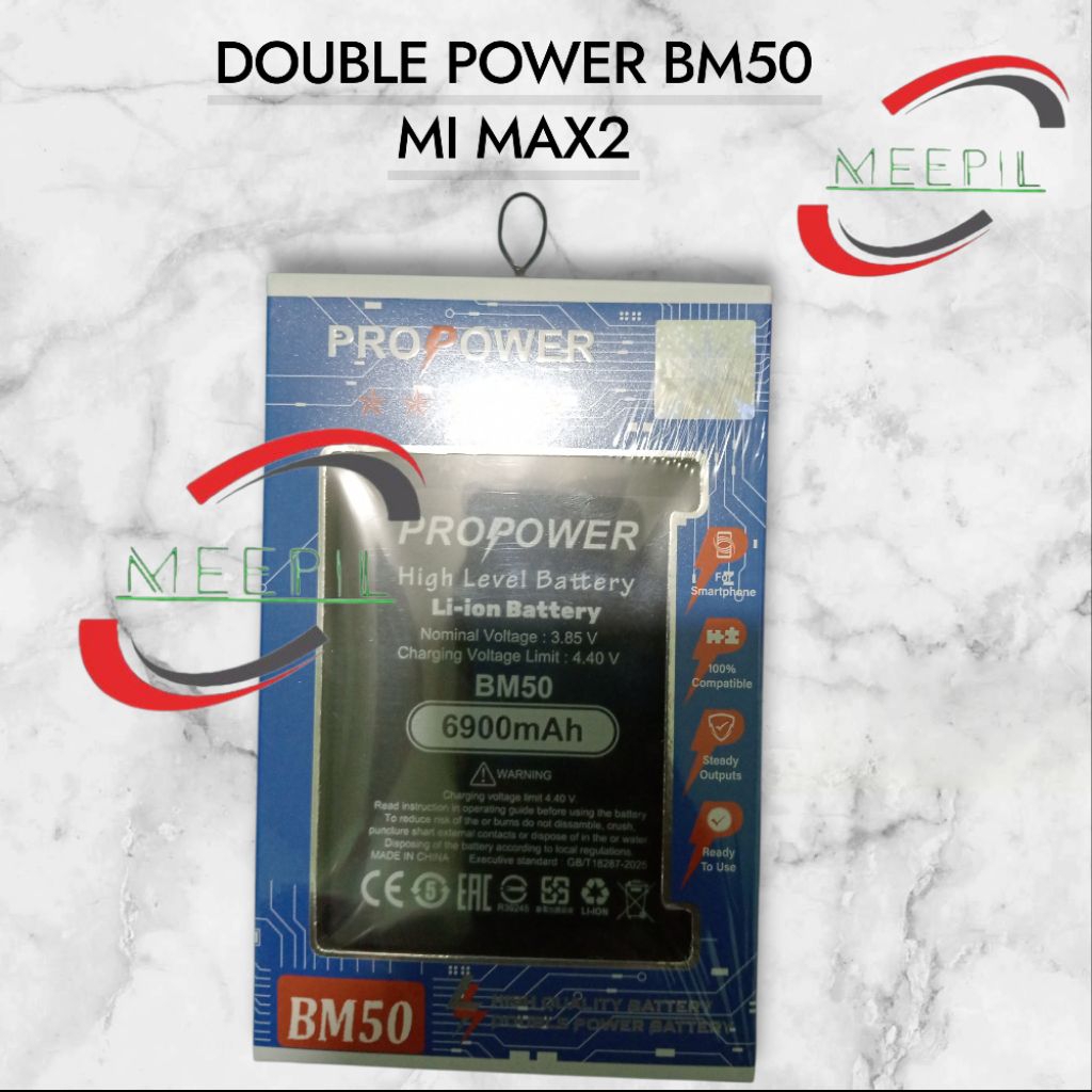 Baterai batre Double power Xiaomi Mi MAX2 BM50 battery Double Power propower