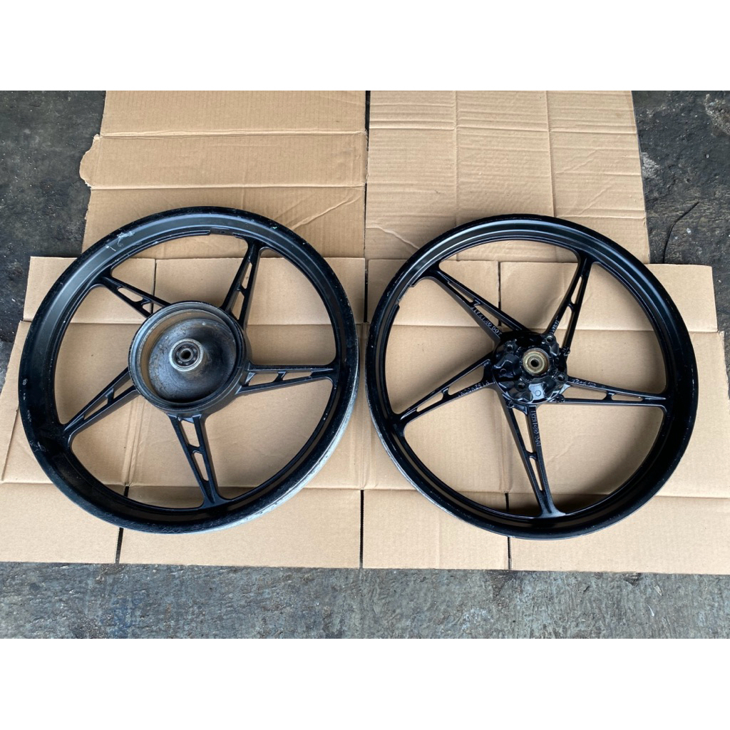 Velg pelek depan belakang jupiter mx 135 old lama original lepasan copotan motor