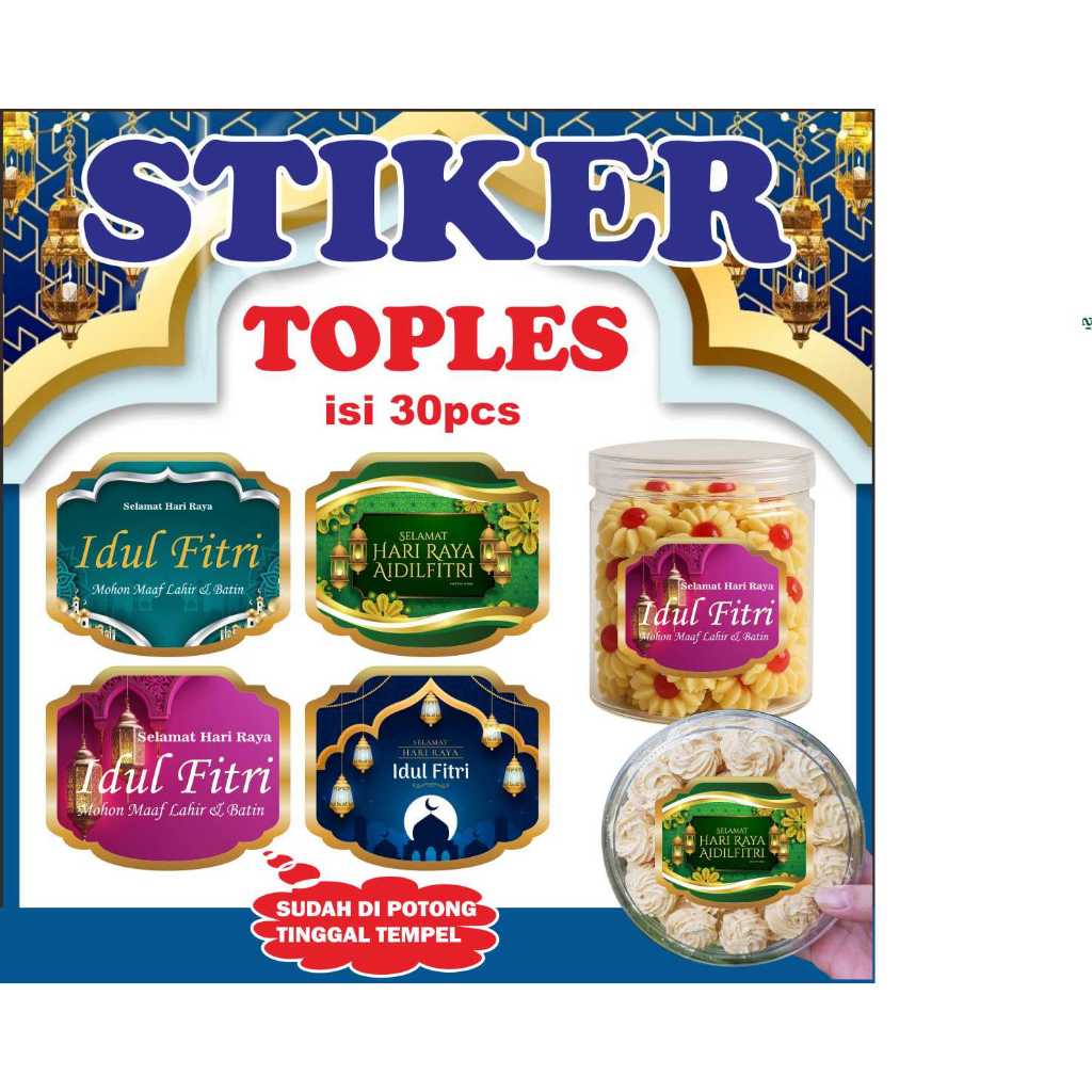 STIKER LEBARAN/STIKER KUE LEBARAN/STIKER TOPLES