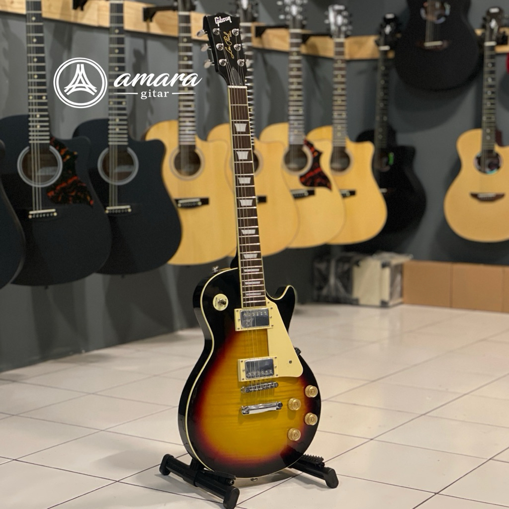 Gitar elektrik Gibson les paul,gitar listrik Bonus Tas + kabel jack