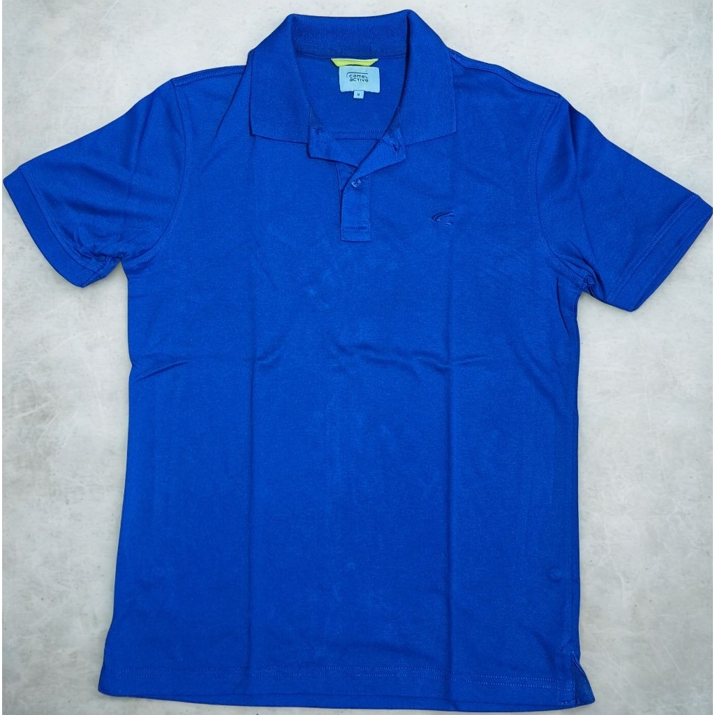 Kaos Polo Camel Active Pria Size M – Preloved, Biru Casual