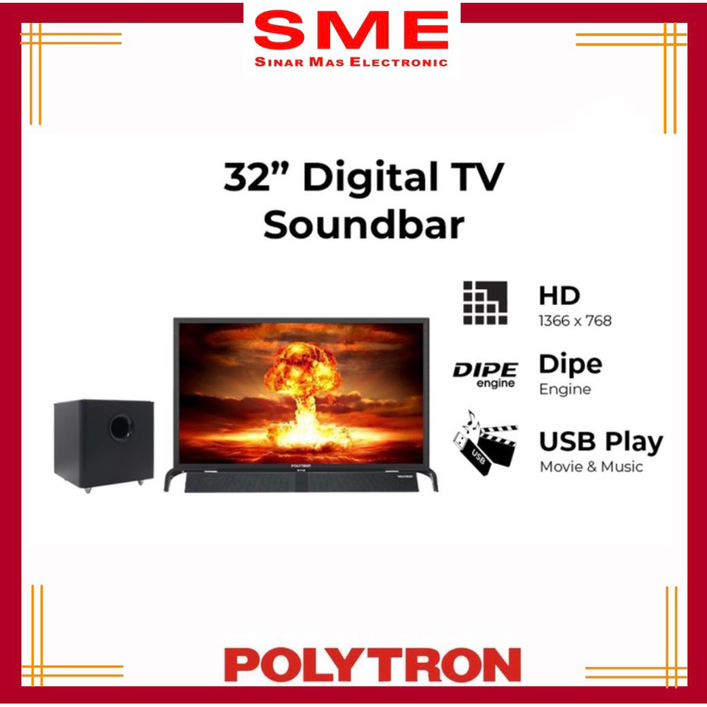 LED POLYTRON 32” DIGITAL TV SOUND BAR