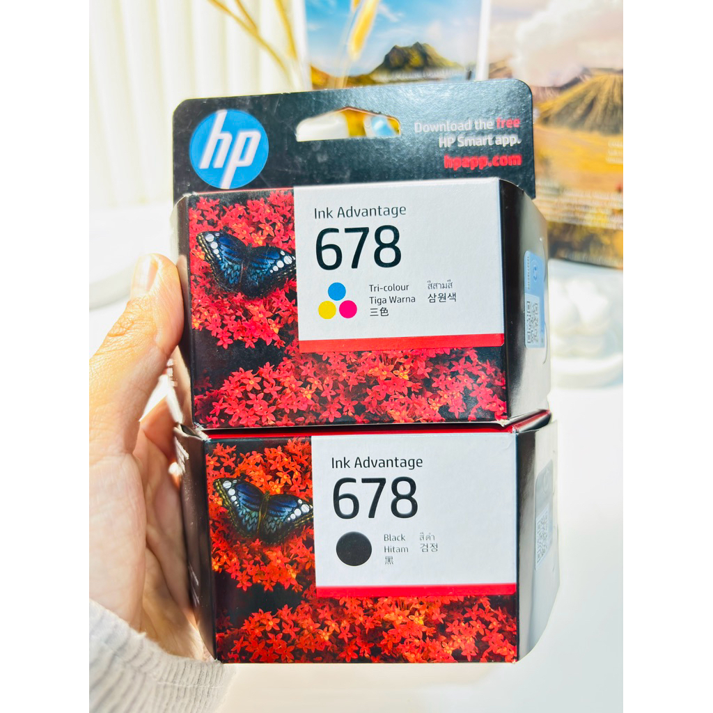 Tinta Printer HP 678 Original Black & Color | Cartridge HP DeskJet 1515 2545 2645 Asli