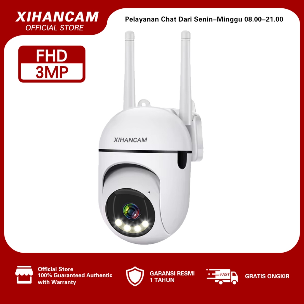 XIHANCAM CCTV Indoor Wifi 3MP Camera 360 CCTV Rumah IP Kamera Murah CCTV Wifi Jarak Jauh Lewat HP