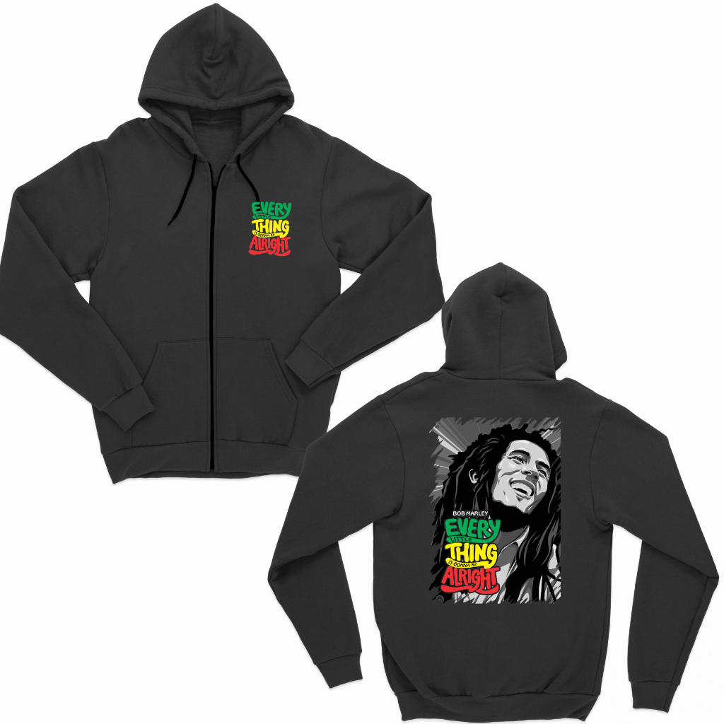 JAKET ZIPPER BOB MARLEY Bahan Berkualitas Big Size Jumbo
