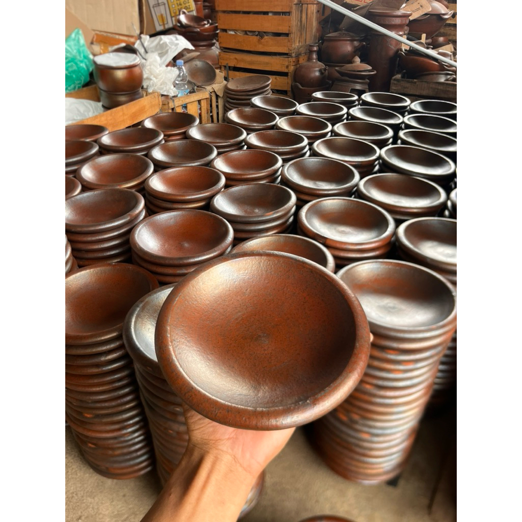 Cobek 18cm Tebal Cobek Coek Layah Gerabah Tanah Liat