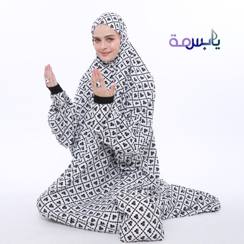 [SIAP KIRIM] COD mukena yabasmah motif terbaru trompa manset rayon terusan mukena