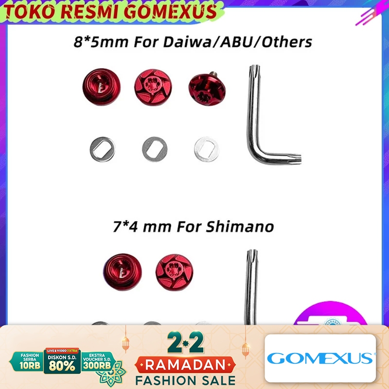 Gomexus PJB Tutup Mur Reel Nuts for BC shimano daiwa ryobi peen Baitcatsing Spinning Reel Handle Par