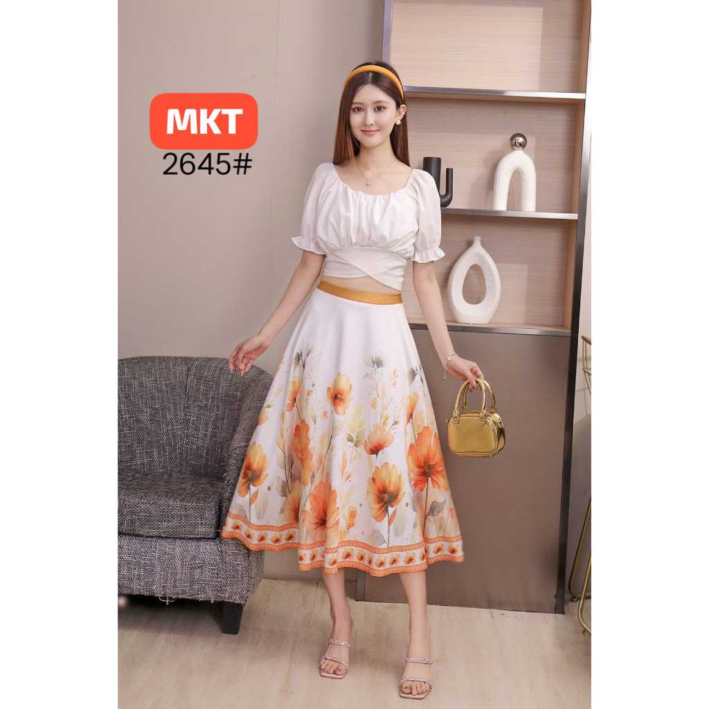 MISS APRIL ROK BANGKOK 7/8 SCUBA MOTIF FLOWER PREMIUM #2645