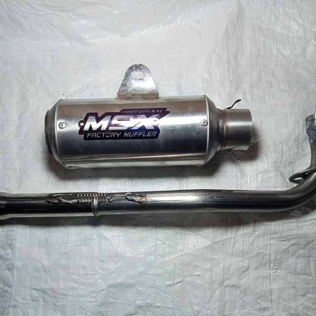 knalpot original msx ful set dos gp1 buat motor Vega Jupiter Z1 Revo grand C70 karisma Shogun dll