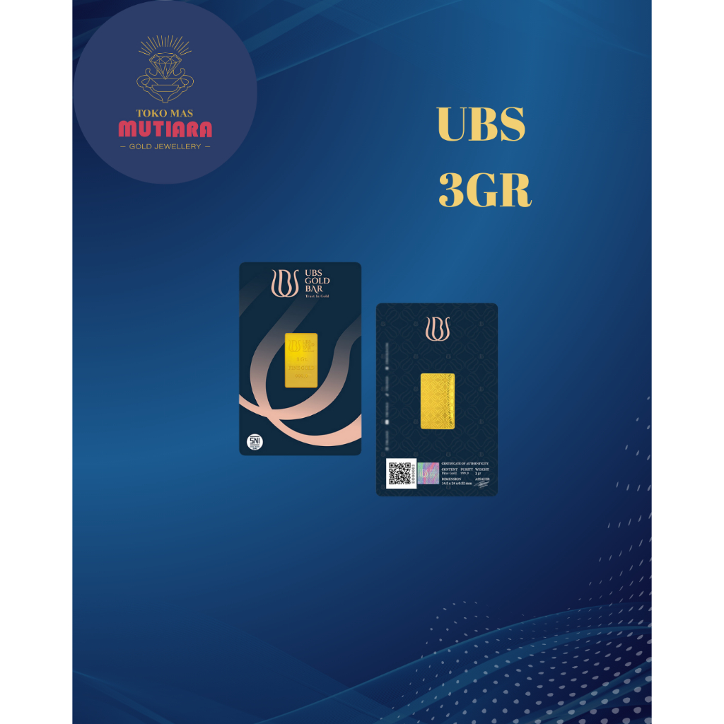 [MUTIARA] LM UBS 3 gram | Emas Logam Mulia 99.99% 24K NEW