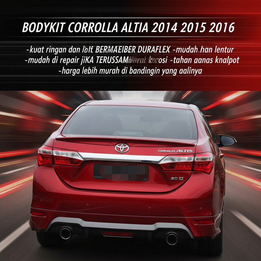 BODYKIT ALTIS BODIKIT ALTIS BODY KIT ALTIS 2014 2015 2016