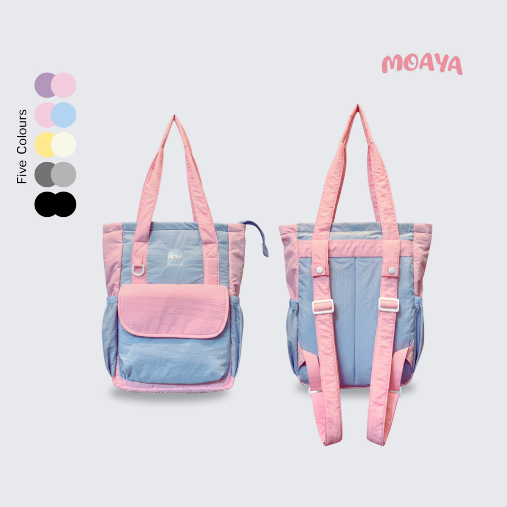 MOAYA DAISY TOTEPACK (TOTEBAG BACKPACK) | Tas 2in1 Totebag atau Backpack Korean Style Waterproof