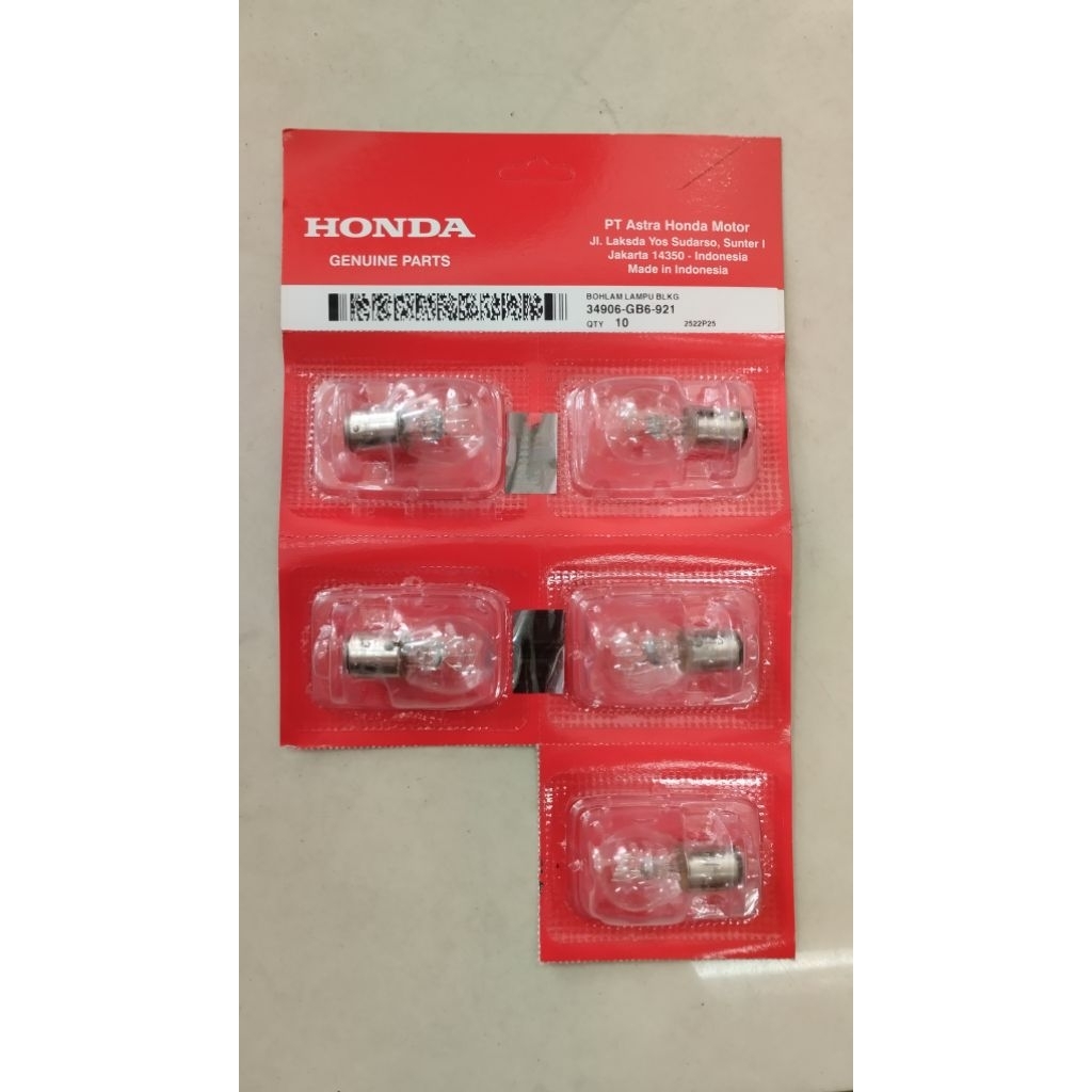 Bohlam Lampu Belakang Motor Honda - Original AHM, Kompatibel dengan Grand, Supra, Beat, Vario, Mudah