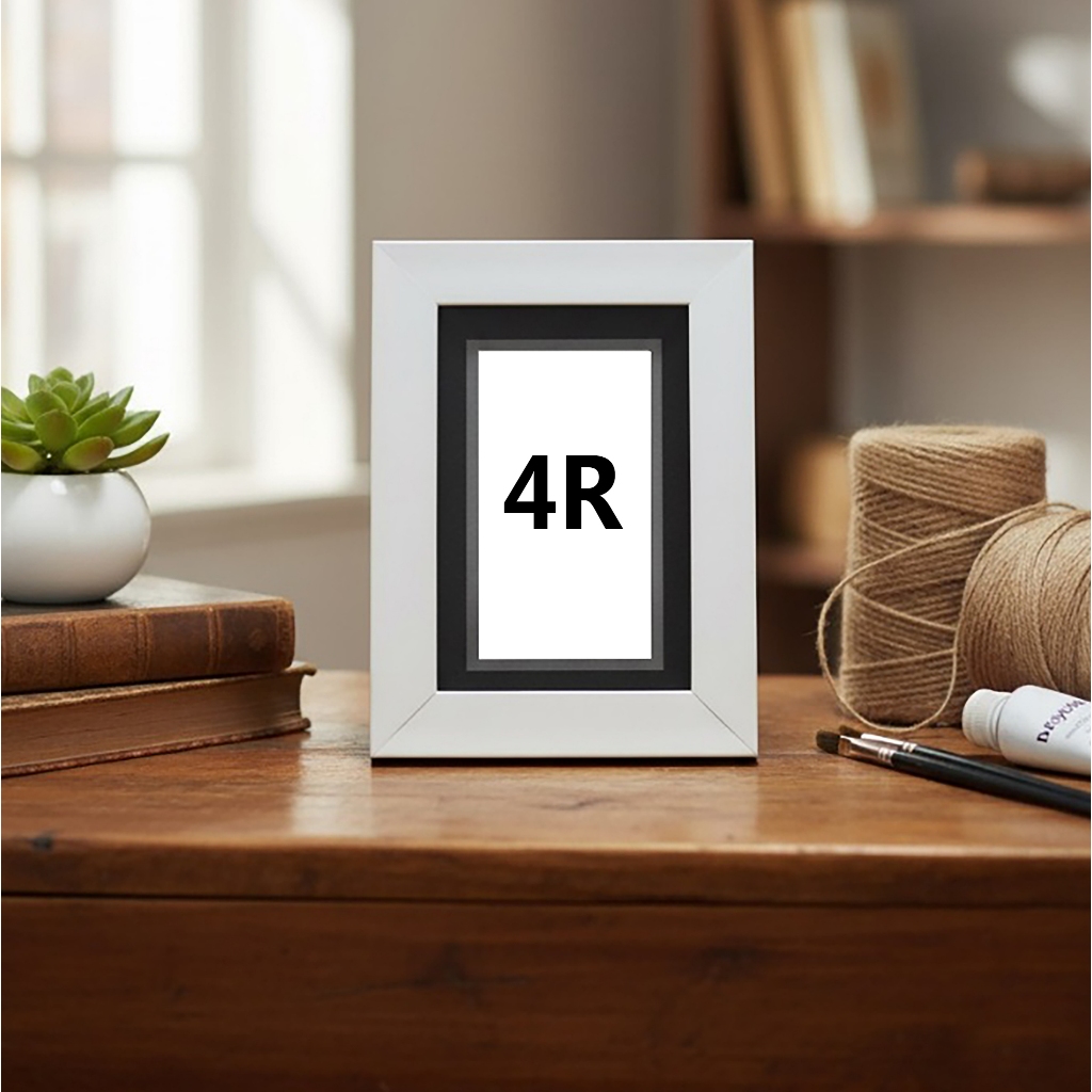 Bingkai Pigura foto FIBER meja 4R Minimalis frame foto akrilik