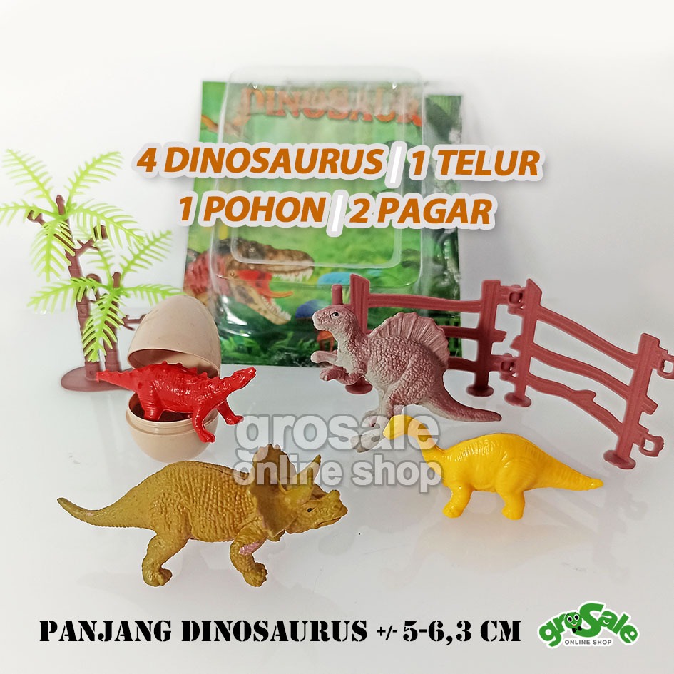 DINOSAURUS FIGURE TELUR EGG DINOSAURS ANIMAL JURASIC TIREX SOUVENIR MAINAN ANAK HADIAH EDUKASI TOYS