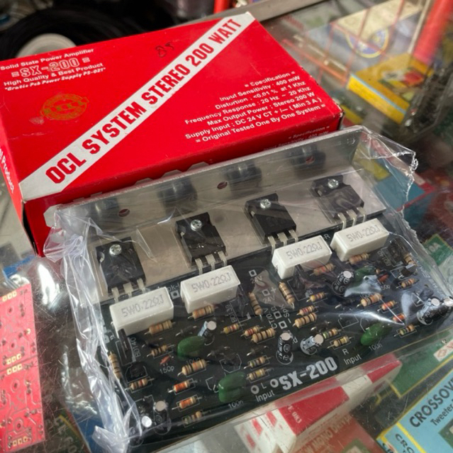 kit power amplifier ocl system stereo 200 watt