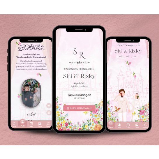 Undangan Digital Website Web Pernikahan Cantik,Rustic,Elegan,Unik
